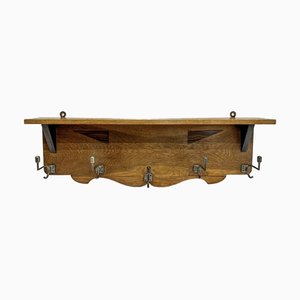 Portemanteau Art Déco Noir en Chêne, Pays-Bas, 1930s