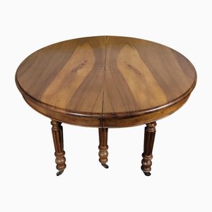 Round Walnut Extending Table