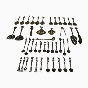 Cutlery with Heraldic Coats of Arms, Set of 44
