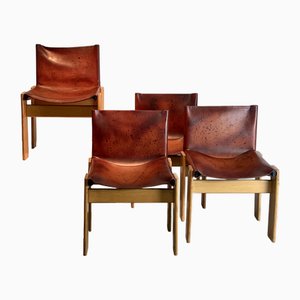 Monk Chairs by Afra & Tobia Scarpa for Molteni, 1970s, Set of 4