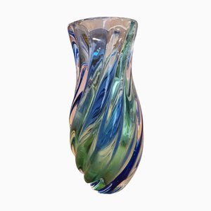 Teal Murano Vase, 1990s