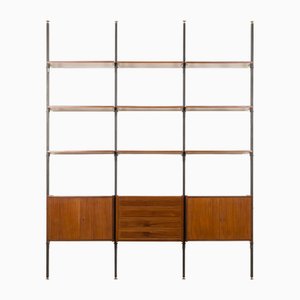 Mid-Century Italian Floor-to-Celling Room Divider or Bookcase in the style of Franco Albini, Italy, 1960s