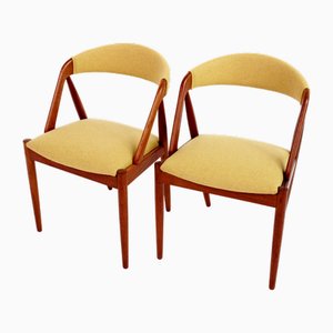Juego de sillas de comedor de Kai Kristiansen para Schou Andersen, años 60