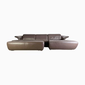 Corner Sofa in Brown Leather from Koinor Avanti