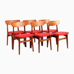 Esszimmerstühle von Elgaard & Schiønning, 1960er, 6er Set