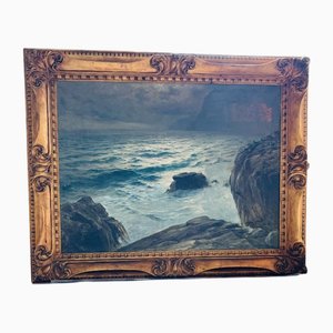 Michele Federico, Capri, 1920s-1940s, Oil on Canvas, Framed