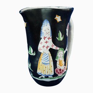 20th Century Ceramic Jug by the Cas Vietri Factory, Italy, 1960s