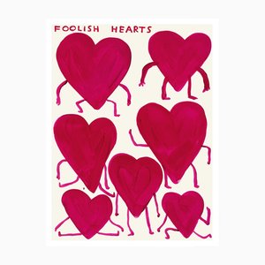 Impresión de corazones tontos de David Shrigley