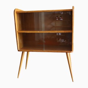Regal auf Rattan Kompass Beinen, Audoux Minet zugeschrieben, 1970er