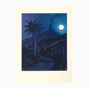 Salvatore Mangione (Salvo), Escena nocturna, 1999, Grabado