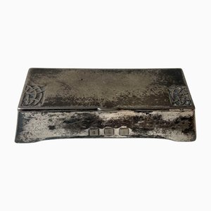 Antique Art Nouveau Pill Box in Pewter from WMF, 1890s