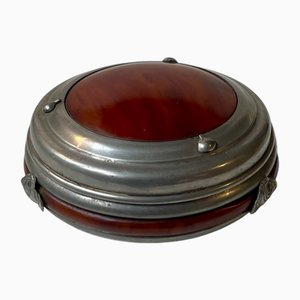 Antique Trinket Jar in Pewter by Christian R. Kunst, 1900s