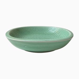 Light Green Marselis Stoneware Dish by Nils Thorsson for Aluminia, 1950s