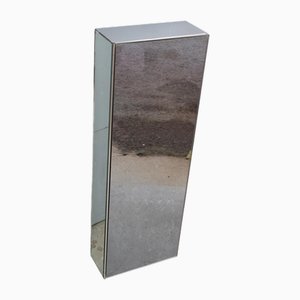 Miroir et étagère en Acier, Italie, 1970s