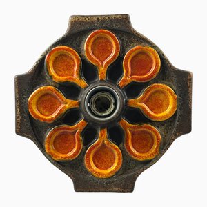 Mid-Century Space Age Ceramic Wall Lamp, 1960s