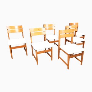 Sillas de comedor brutalistas, años 70. Juego de 6