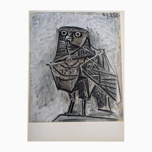 Pablo Picasso, Il gufo, Fotolitografia in edizione limitata, 1954