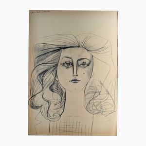 Pablo Picasso, Françoise Gilot Portrait, Limited Edition Photolithograph, 1954