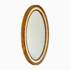 Ovale Spiegel mit Vergoldetem Finish, Italien, 1950er, 2er Set