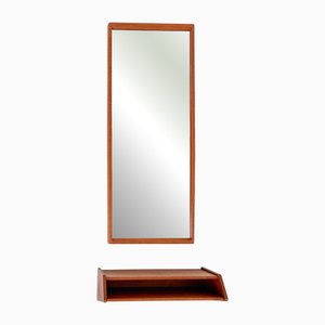 Mirror Model 145 with Shelf by Kai Kristiansen for Aksel Kjersgaard, 1960s, Set of 2