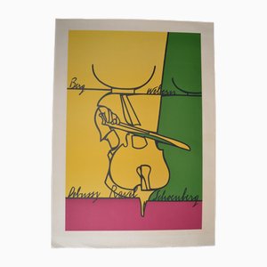 Valerio Adami, Debussy, Ravel, Schonberg, Color Print, 1980s