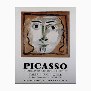 Póster para la exposición de Picasso en la Galerie Lucie Weill, años 70