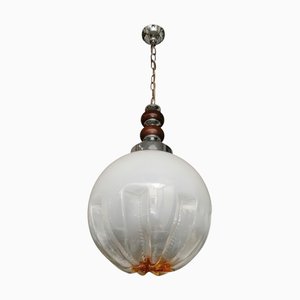 Lámpara colgante de cristal de Murano de Mazzega, años 60