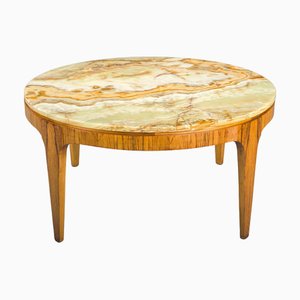 Mesa de centro Mid-Century de ónix de Ilse Mobel, años 60