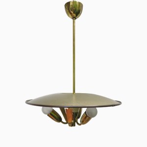 Mid-Century Deckenlampe aus Messing, Deutschland, 1950er