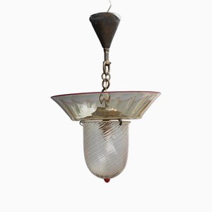 Art Deco Lantern in Murano Glass from Venini Cappellin, 1930s