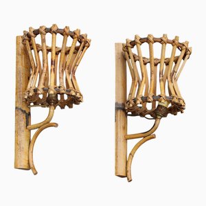 Appliques en Bambou, Italie, 1950s, Set de 2