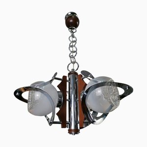 Space Age Pendant Chandelier attributed to Mazzega, 1970s