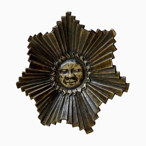 Posacenere Art Déco Sunburst in bronzo, Francia, anni '30