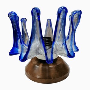 Lámpara de mesa de cristal de Murano, años 70