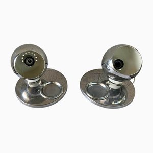 Steel Table Lamps attributed to Goffredo Reggiani, 1970s, Set of 2