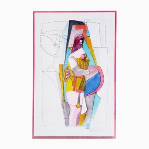 Richard Lindner, Woman, Signed Lithograph, 1958