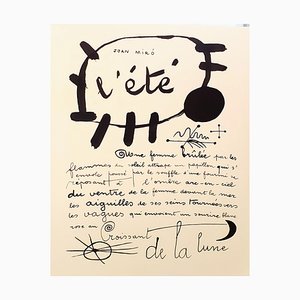 After Joan Miro, Summer (Crescent Moon), Screenprint, 2016