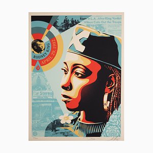 Shepard Fairey (Obey), Eyes on the King Verdict, Original Screenprint