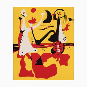 Joan Miro, Tag und Nacht am Strand, Siebdruck
