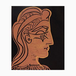 Pablo Picasso, Woman in Profile, Linocut, 1962