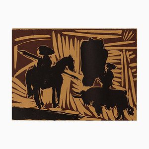 Pablo Picasso, Bullfight, The Bull's Entrance, Linocut, 1962