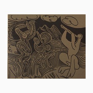 Pablo Picasso, Tänzer und Musiker, Linolschnitt, 1962