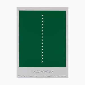 Lucio Fontana, Concetto Spaziale Verde, Affiche Originale en Sérigraphie