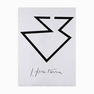 Lucio Fontana, Concetto Spaziale Nero, Póster en serigrafía original firmado