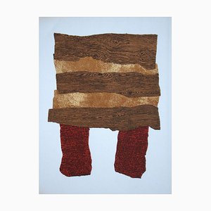 Enrico Baj, Composition, 1962, Lithographie Originale en Relief