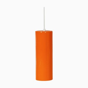 Pendant Lamp 486A in Orange Glass by Paolo Venini for Venini Murano, 1962