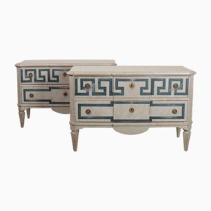 Swedish Two Drawer Commodes, Set of 2