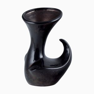 Large French Ceramic Vase in Organic Shape attributed to Biot, 1970s