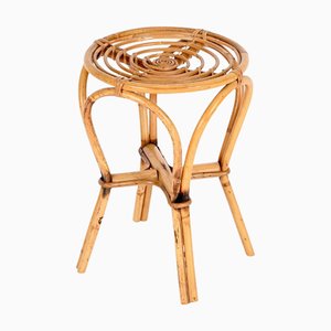 Side Table in Rattan and Bamboo by Franco Albini, Italy, 1960s