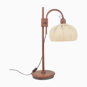 Lámpara de mesa de teca de Domus, años 70